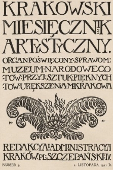 Okładka Krakowskiego Miesięcznika Artystycznego