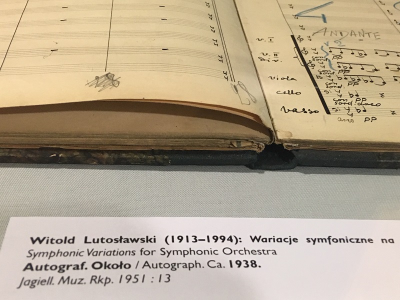 Fragment rękopisu Witolda Lutosławskiego