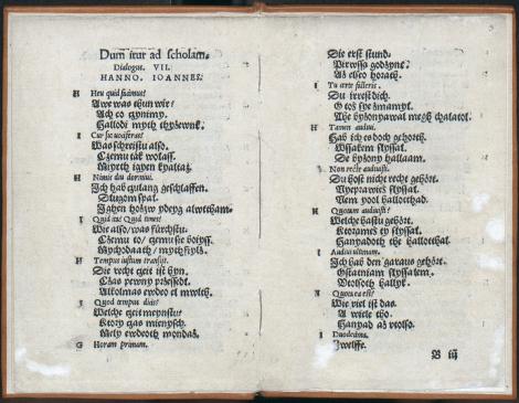 Zdjęcie nr 10 (21)
                                	                             Sebald Heyden, [Formulae puerilium colloquiorum] ; [Kraków, Hieronim Wietor, VIII 1527]. 8°. Fragm.
                            
