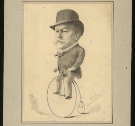 Photo no. 9 (19)
                                                         Bryll Ferdynand (1863-po 1920), Karykatura Juliusza Kossaka, [1880-1890]
                            