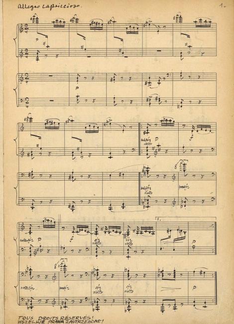 Zdjęcie nr 9 (11)
                                	                             Witold Lutosławski (1913–1994): Wariacje na temat Paganiniego na dwa fortepiany. Autograf. Około 1945. Muz. Rkp. 51 : 6
                            