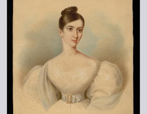 Photo no. 2 (19)
                                                         Laub Antoni (1792-1843), Portret młodej kobiety w białej sukni, Lwów [1834]
                            